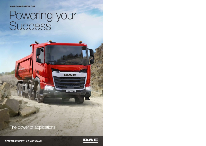DAF XFC XDC XBC Brochure Pad